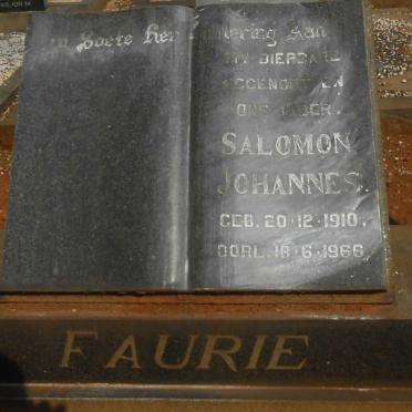 FAURIE Salomon Johannes 1910-1966