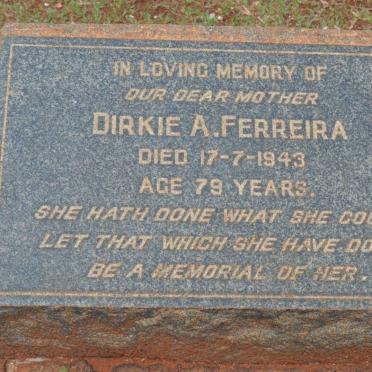 FERREIRA Dirkie A. -1943