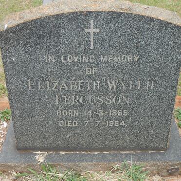 FERGUSSON Elizabeth Wyllie 1856-1964