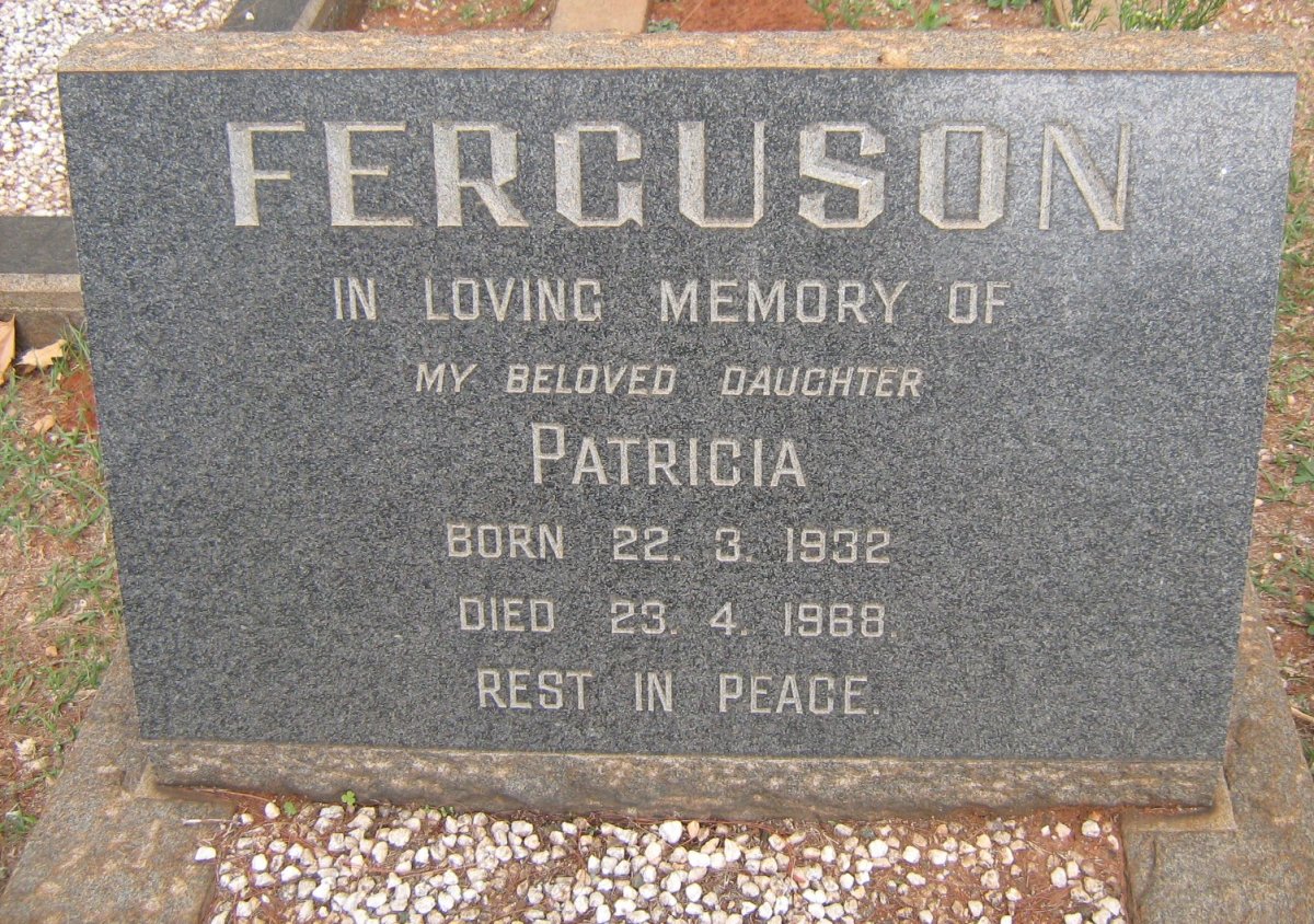 FERGUSON Patricia 1932-1968