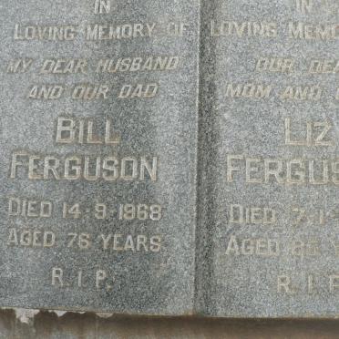 FERGUSON Bill -1968 &amp; Liz -1987