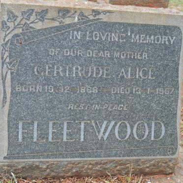 FLEETWOOD Gertrude Alice 1888-1957