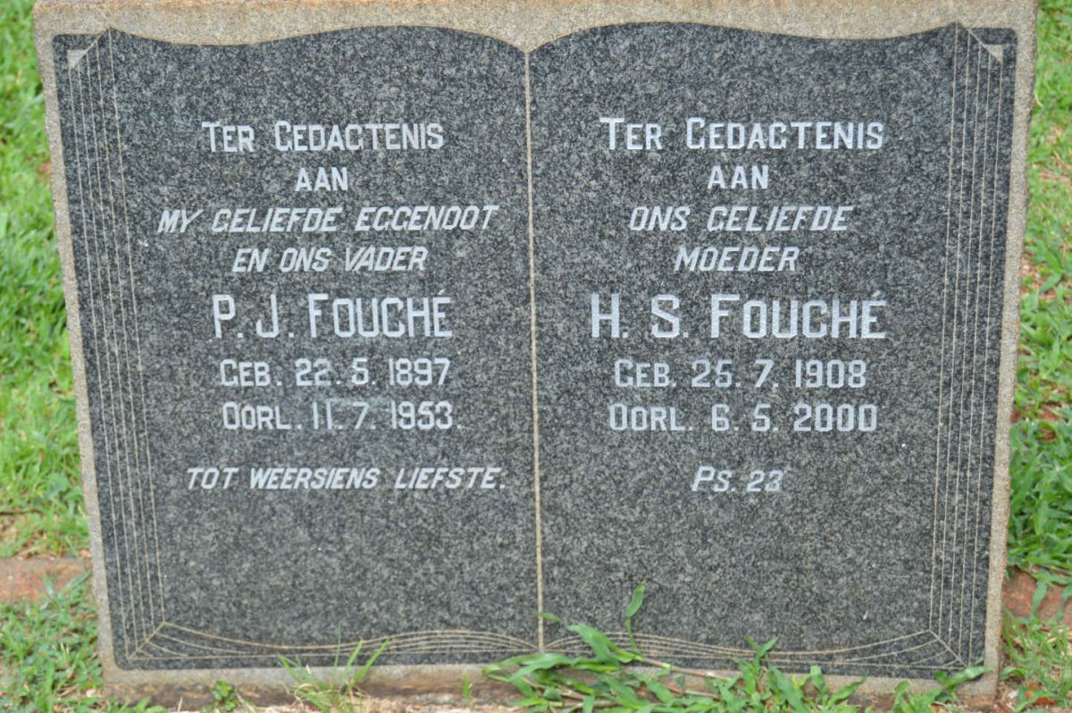 FOUCHÉ P.J. 1897-1953  &amp; H.S. 1908-2000
