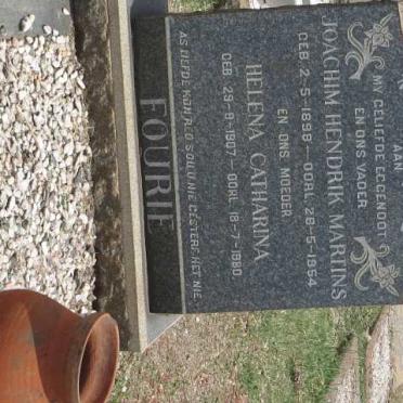 FOURIE Joachim Hendrik Martins 1898-1954 &amp; Helena Catharina 1907-1980