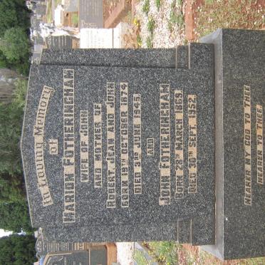 FOTHERINGHAM John 1869-1952 &amp; Marion 1874-1945
