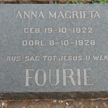 FOURIE Anna Magrieta 1922-1928