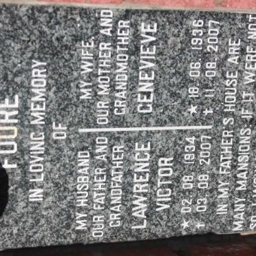 FOURE Lawrence Victor 1934-2007 &amp; Genevieve 1936-2007