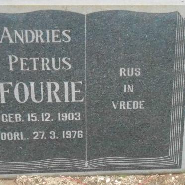 FOURIE Andries Petrus 1903-1976