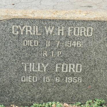 FORD Cyril W.H. -1946 &amp; Tilly -1958