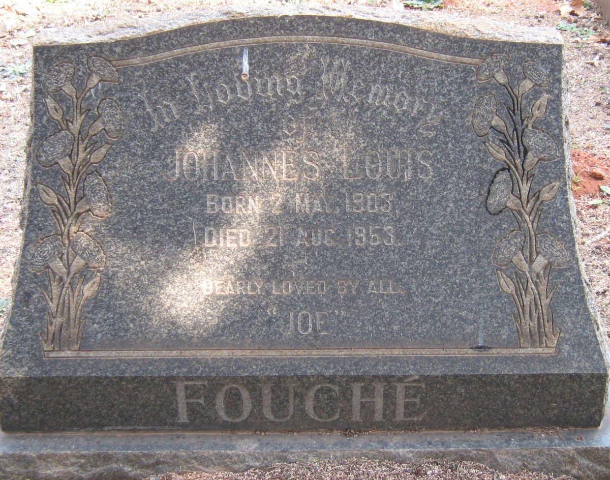FOUCHÉ Johannes Louis 1903-1953