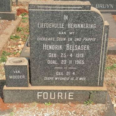 FOURIE Hendrik Belsaser 1919-1965