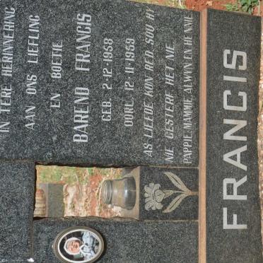 FRANCIS Barend 1958-1959