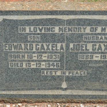 GAXELA Joël 1889-1952 :: GAXELA Edward 1931-1946