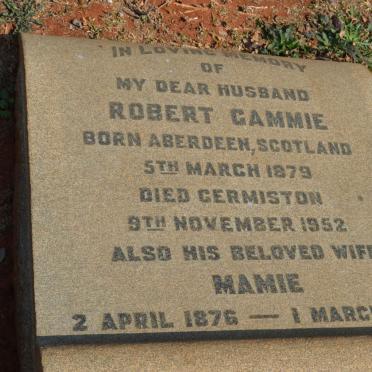 GAMMIE Robert 1879-1952 &amp; Mamie 1876-1961