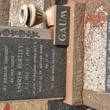 GAUM Andrew Hurtley 1912-1961 &amp; Magdalena Leonora 1907-1997