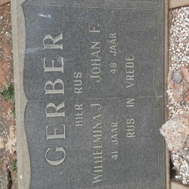 GERBER Johan F. &amp; Wilhelmina J.