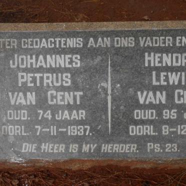 GENT Hendrik Lewis, van  -1937 :: VAN GENT Johannes Petrus -1912
