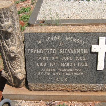 GIOVANNONI Francesco 1905-1959