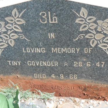 GOVENDER Tiny 1947-1966