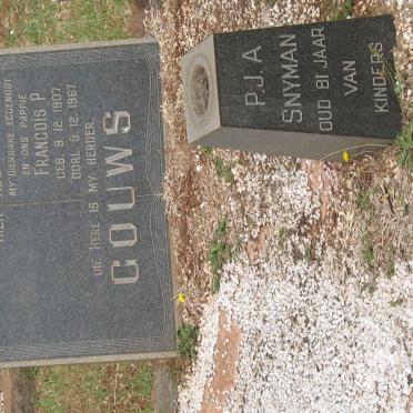 GOUWS Francois P. 1907-1967 :: SNYMAN P.J.A.