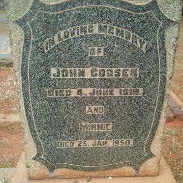 GOOSEN John -1919 &amp; Minnie -1950