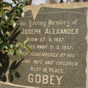 GOBEY Joseph Alexander 1887-1957 &amp; Sarah Ellen 1897-1968