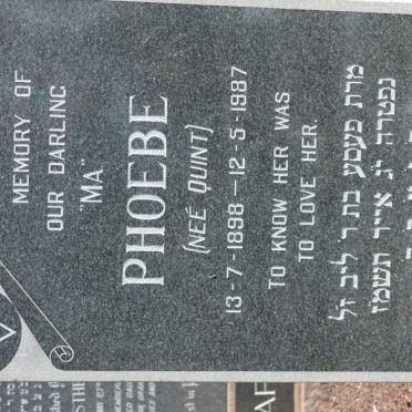 GRUSD Phoebe nee QUINT 1898-1987
