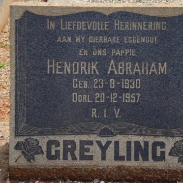 GREYLING Hendrik Abraham 1930-1957