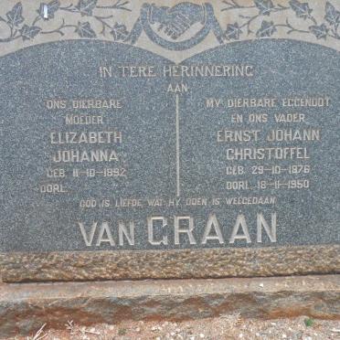 GRAAN Ernst Johann Christoffel, van 1876-1950 &amp; Elizabeth Johanna 1892-