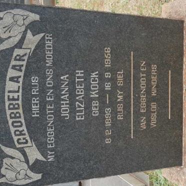 GROBBELAAR Johanna Elizabeth nee KOCK 1893-1956