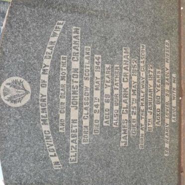GRAHAM James Clark 1872-1952 &amp; Elizabeth JOHNSTON -1944