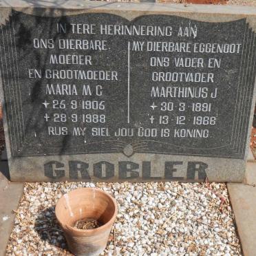 GROBLER Marthinus J. 1891-1966 &amp; Maria M.C. 1905-1988