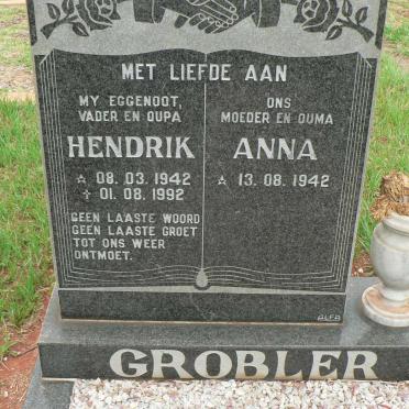 GROBLER Hendrik 1942-1992 &amp; Anna 1942-