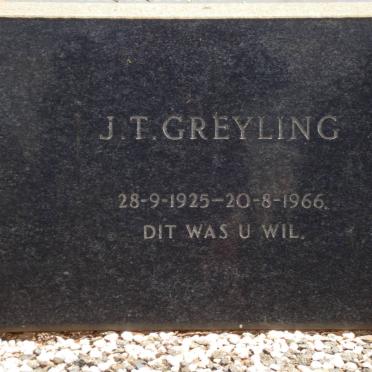 GREYLING J.T. 1925-1966