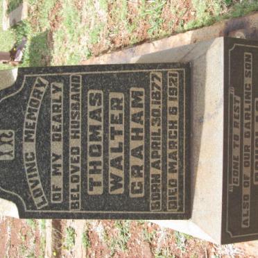 GRAHAM Thomas Walter 1877-1921 :: GRAHAM Douglas -1918