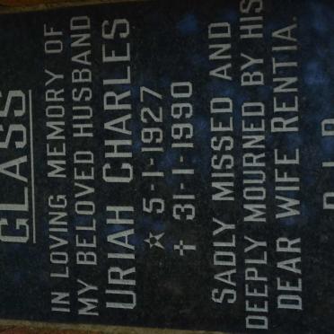 GLASS Uriah Charles 1927-1990