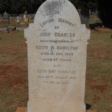 HAMILTON John Charles -1924 &amp; Edith May -1949