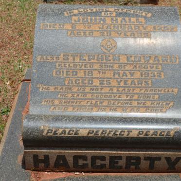HAGGERTY John Hall -1907 :: HAGGERTY Stephen Edward -1932