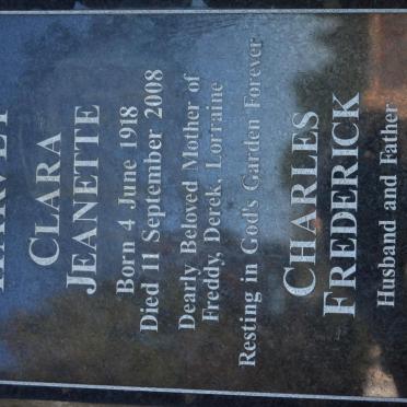 HARVEY Charles Frederick 1910-1988 &amp; Clara Jeanette 1918-2008
