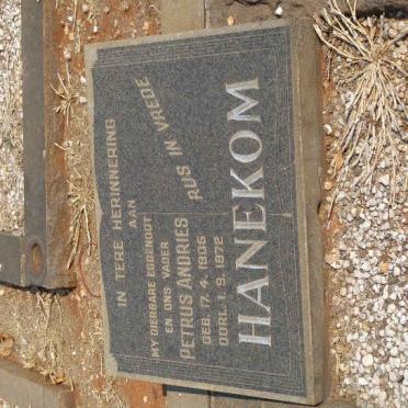 HANEKOM Petrus Andries 1905-1972