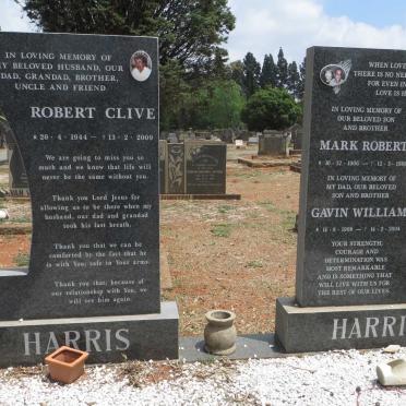 HARRIS Robert Clive 1944-2009 :: HARRIS Mark Robert 1966-1988 :: HARRIS Gavin William 1965-2004