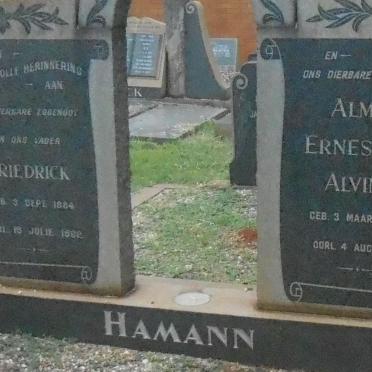HAMANN Friedrick 1884-1962 &amp; Alma Ernestine Alvine 1888-1964