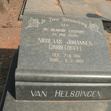 HELSDINGEN Nicolaas Johannes Christoffel, van 1916-1960