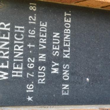 HEINRICH Werner 1962-1981