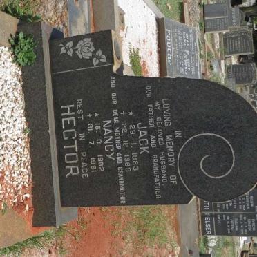 HECTOR Jack 1883-1969 &amp; Nancy 1902-1981