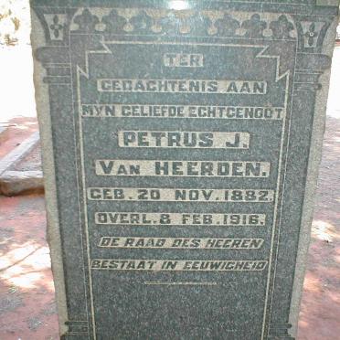 HEERDEN Petrus J., van 1882-1916