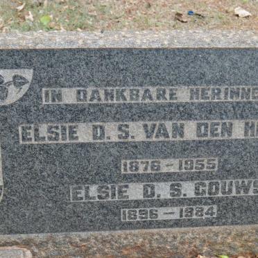HEEVER Elsie D.S., van den 1876-1955 :: GOUWS Elsie D.S. 1896-1984