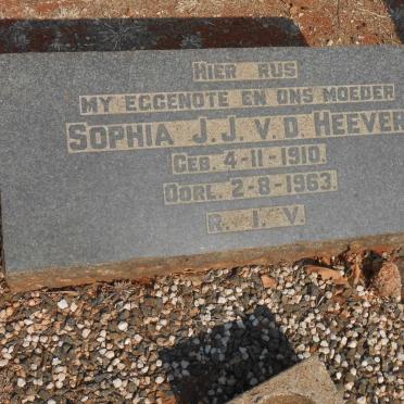 HEEVER Sophia J.J., v.d. 1910-1963