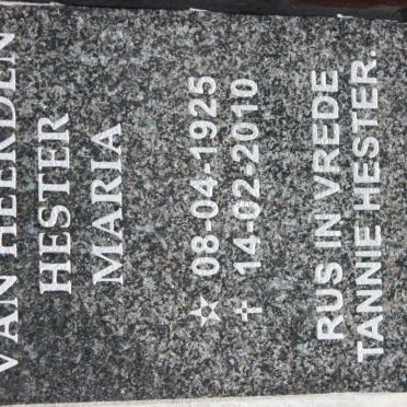 HEERDEN Hester Maria, van 1925-2010