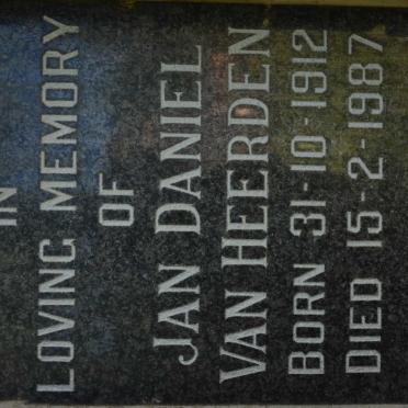 HEERDEN Jan Daniel, van 1912-1987